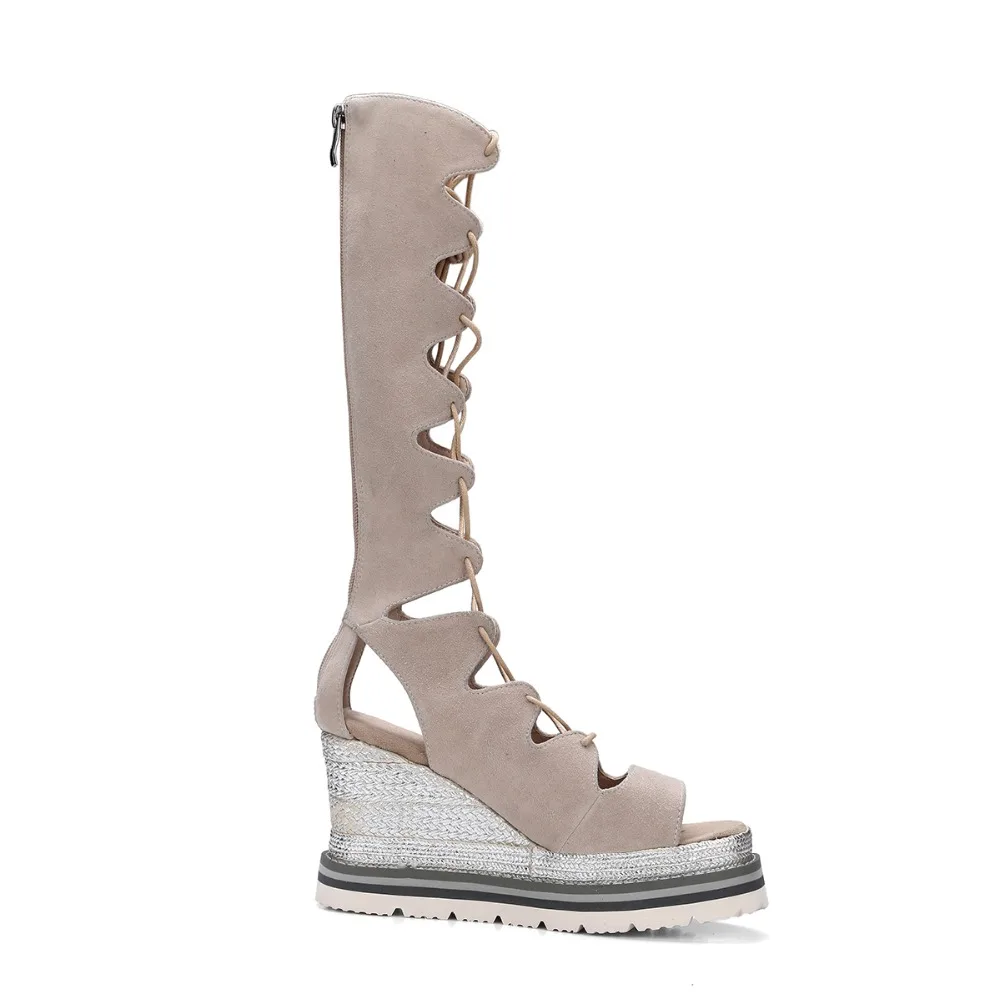 Женские сандалии из натуральной кожи на танкетке размеры 32|sandals for|casual sandalssandals for