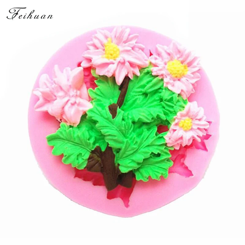 Торт силиконовые формы Цветы Форма для помадки Sugarcraft DIY Инструменты выпечки