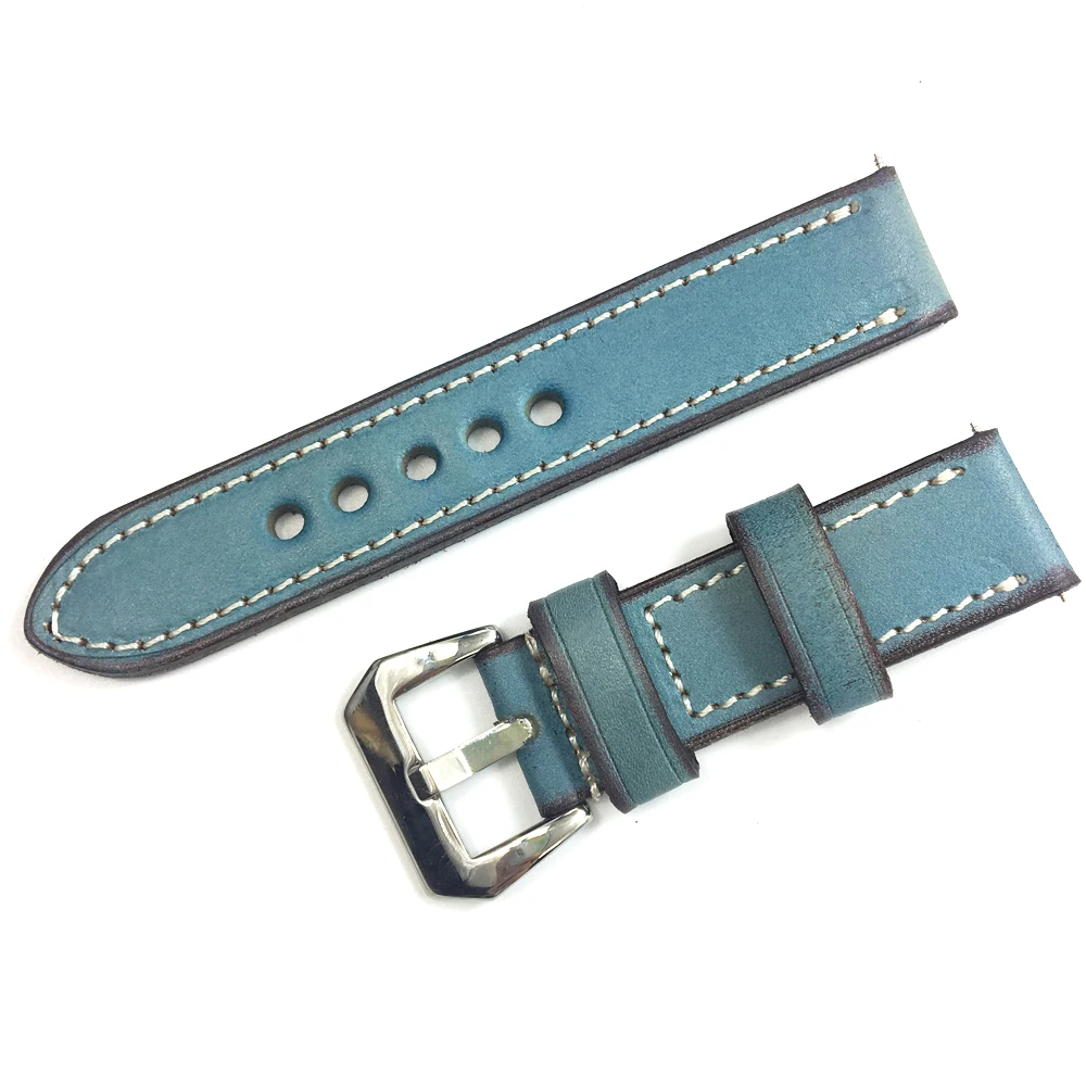 Onthelevel Watch accessories fashion 4 colors watchband 20mm 22mm 24mm leather watch strap brush buckle watch band for Panerai