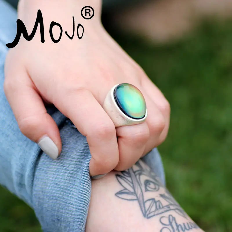 Женское Винтажное кольцо Mojo богемное в ретро стиле меняющее цвет чувства