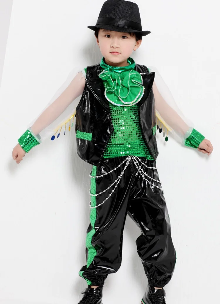 

2017 new high quality Jazz dance clothes Private modern hip-hop jazz dance costumes show children clothing Performance clothes