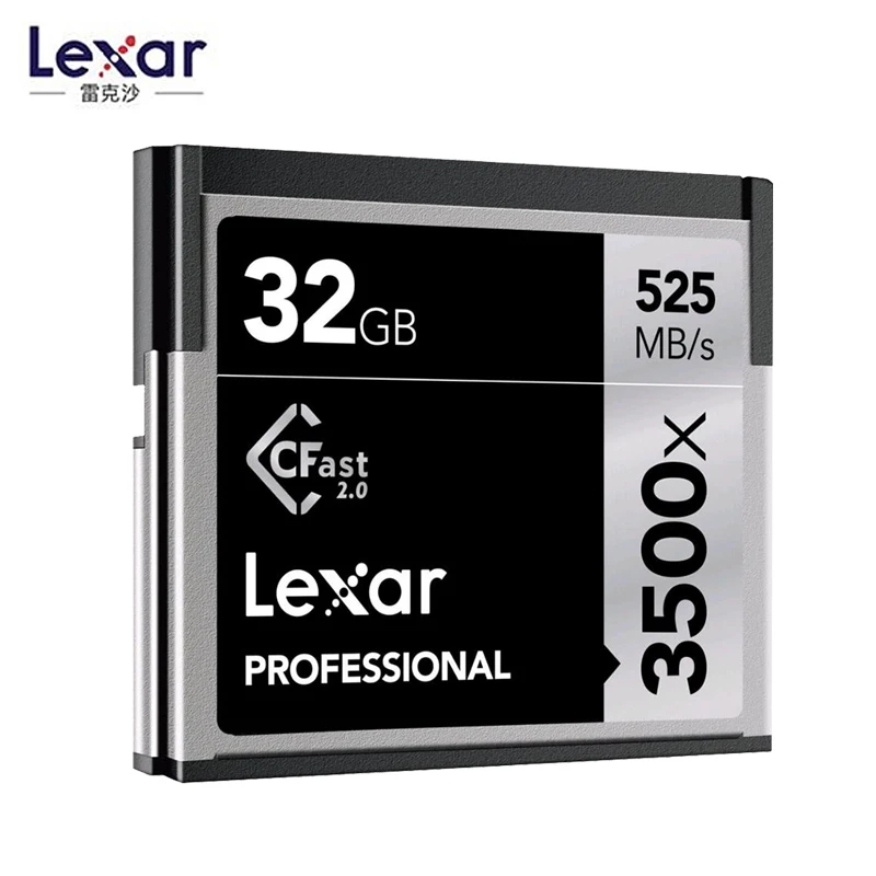 Оригинальный Lexar натуральная Cfast2.0 карта памяти 32 Гб 128 г 3500X до 525 м/с 64 256 для камеры