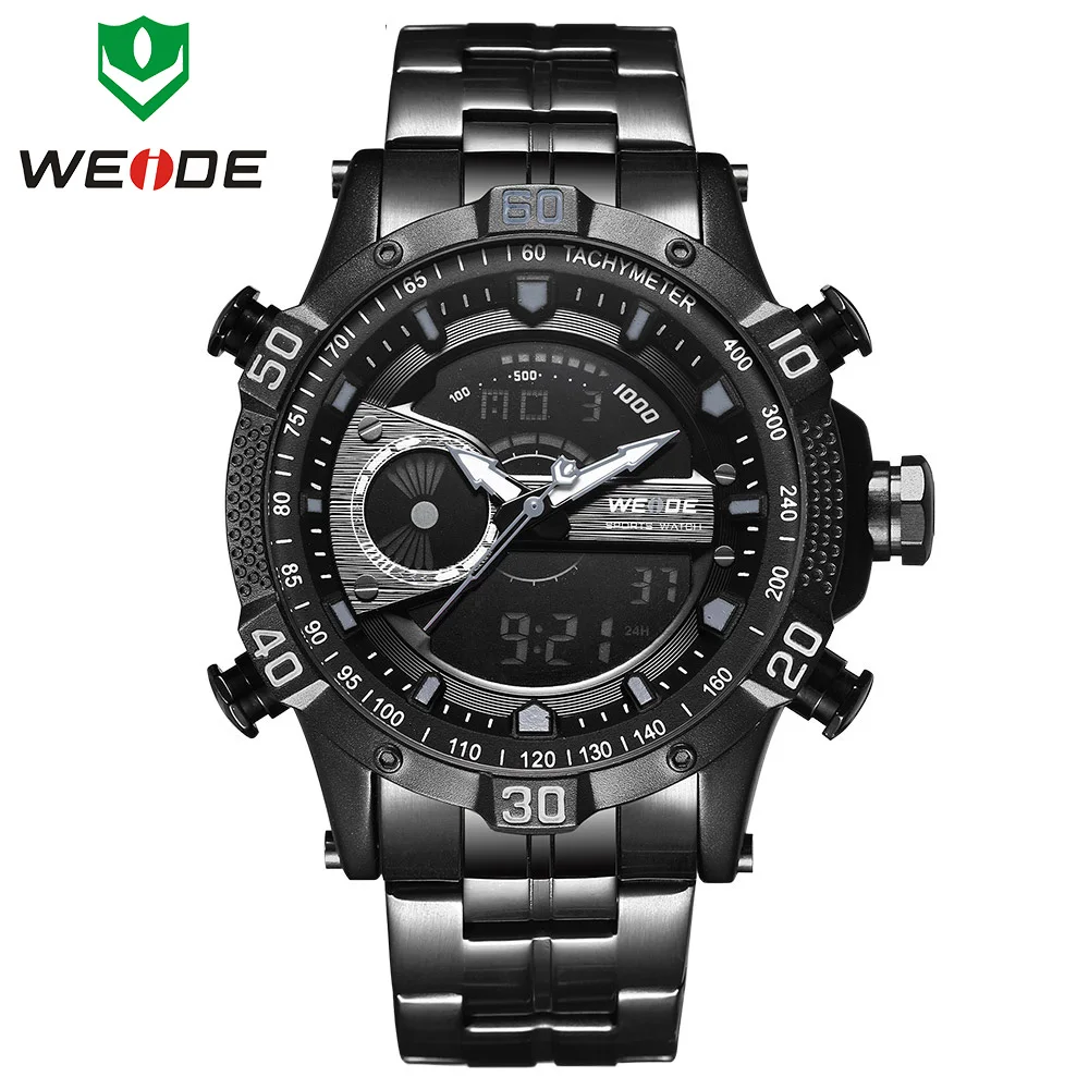 WEIDE мужские спортивные часы многофункциональные аналоговый СВЕТОДИОДНЫЙ