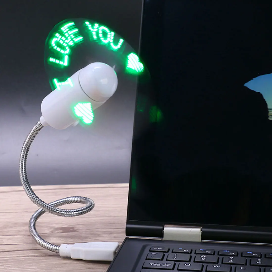 DIY программируемый вентилятор гибкий usb светодиодный USB гаджеты FanLight может перепрограммировать любые текстовые слова рекламные персональные сообщения