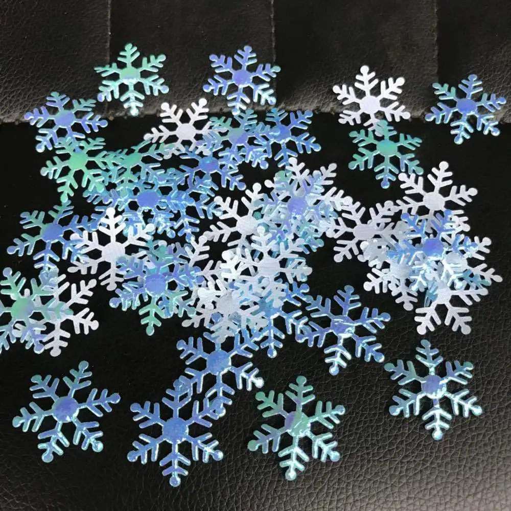 3cm about 200pcs 1 пакет конфетти в форме снежинок украшения для рождества белая Рождественская елка Декор рождественские вечерние украшения для дома - Цвет: 3cm about 200pcs