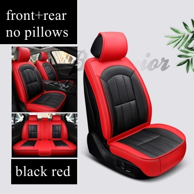 Автомобильные чехлы на сиденья для Audi a1 a3 a4 a5 a6 a7 a8 a4L a6L a8L q2 q3 q5 q7 q5L sq5, RS Q3, a4 b8, a4 b6, a3 8p a4 b7, a6 c5, a6 c6 - Название цвета: black red standard