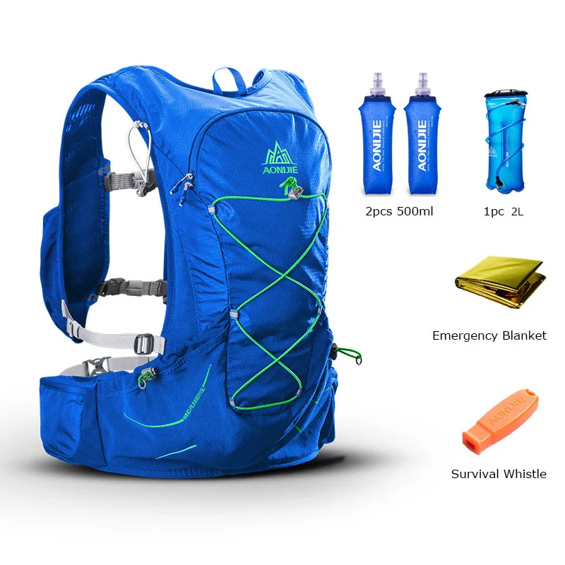 C930Set-B AONIJIE C930 Открытый легкий гидратационный Рюкзак Сумка 2L водный Пузырь для пеших прогулок кемпинга бега марафона гонки - Цвет: C930Set-B