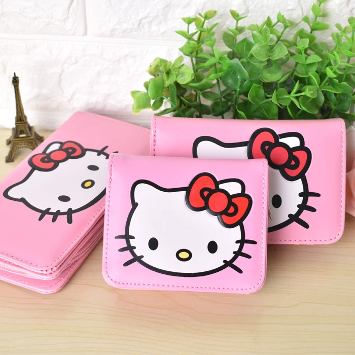 Милый мультфильм рисунок «Hello Kitty» известный Брендовая Дизайнерская обувь кошелек женские кожаные кошельки для Сумочка-клатч для девочек кошелек леди вечерние кошелек держатель для карт