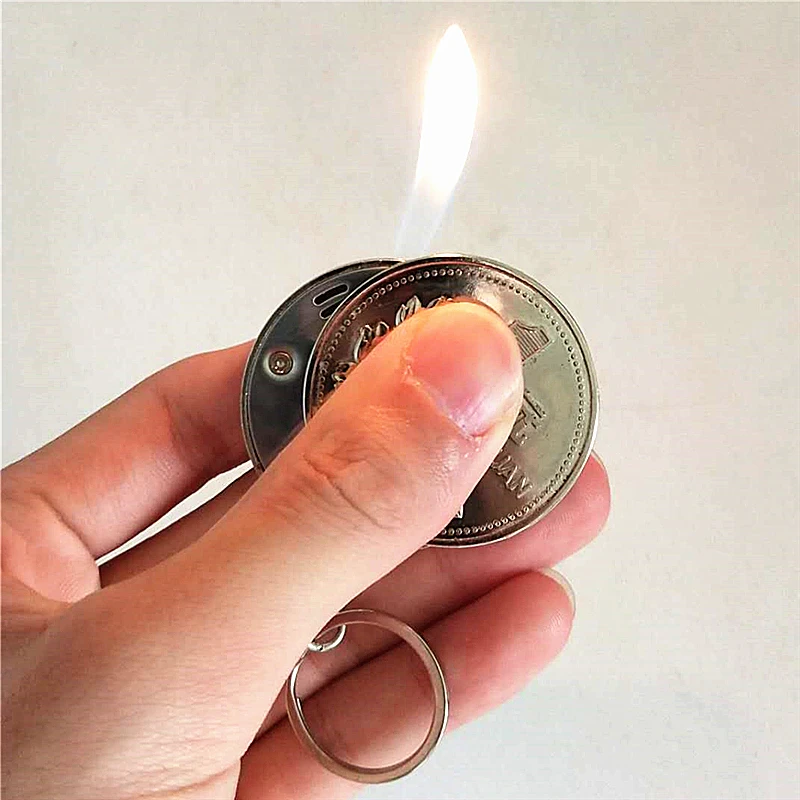 2019 новые аксессуары для сигарет подвеска в виде Монеты Форма зажигалка