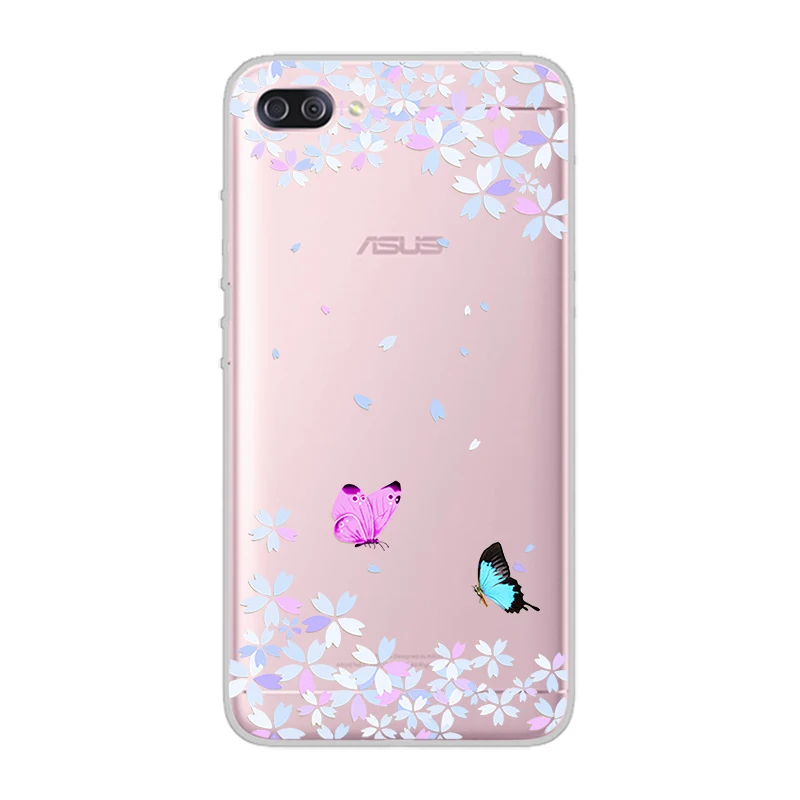 ciciber Phone Cases For ASUS Zenfone 4 Max Plus Pro Live 3 GO Case Soft Back Cover ZC520KL ZB501KL ZC554KL ZB500KL Flower Funda |