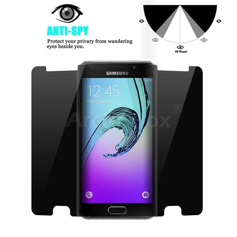 Высокое качество 2.5D Arc Edge антишпионское закаленное стекло для Samsung Galaxy A5 2016 A510