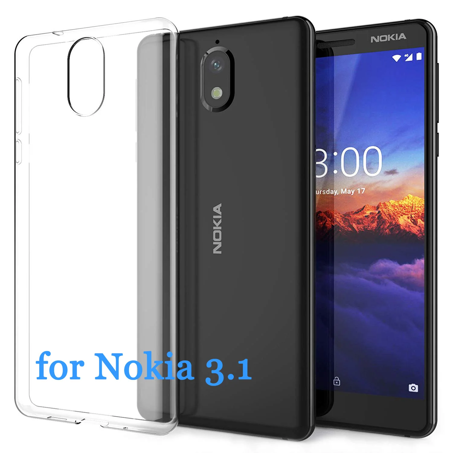 Чехол TELEYAGO для Nokia 2 1/3 1/5 1 (2018) тонкий прозрачный мягкий силиконовый чехол из ТПУ