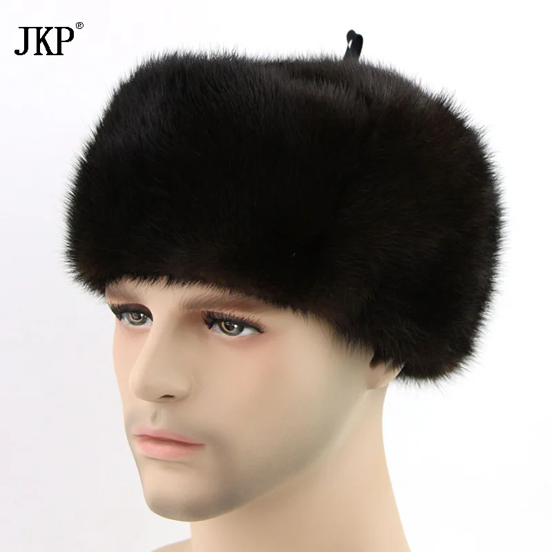 Лидер продаж Для мужчин норки меховой комплект шапка На зимнем меху шляпа