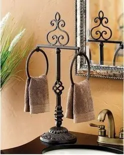 

Wrought iron towel rack, Vertical towel towel ring bathroom sink towel rack