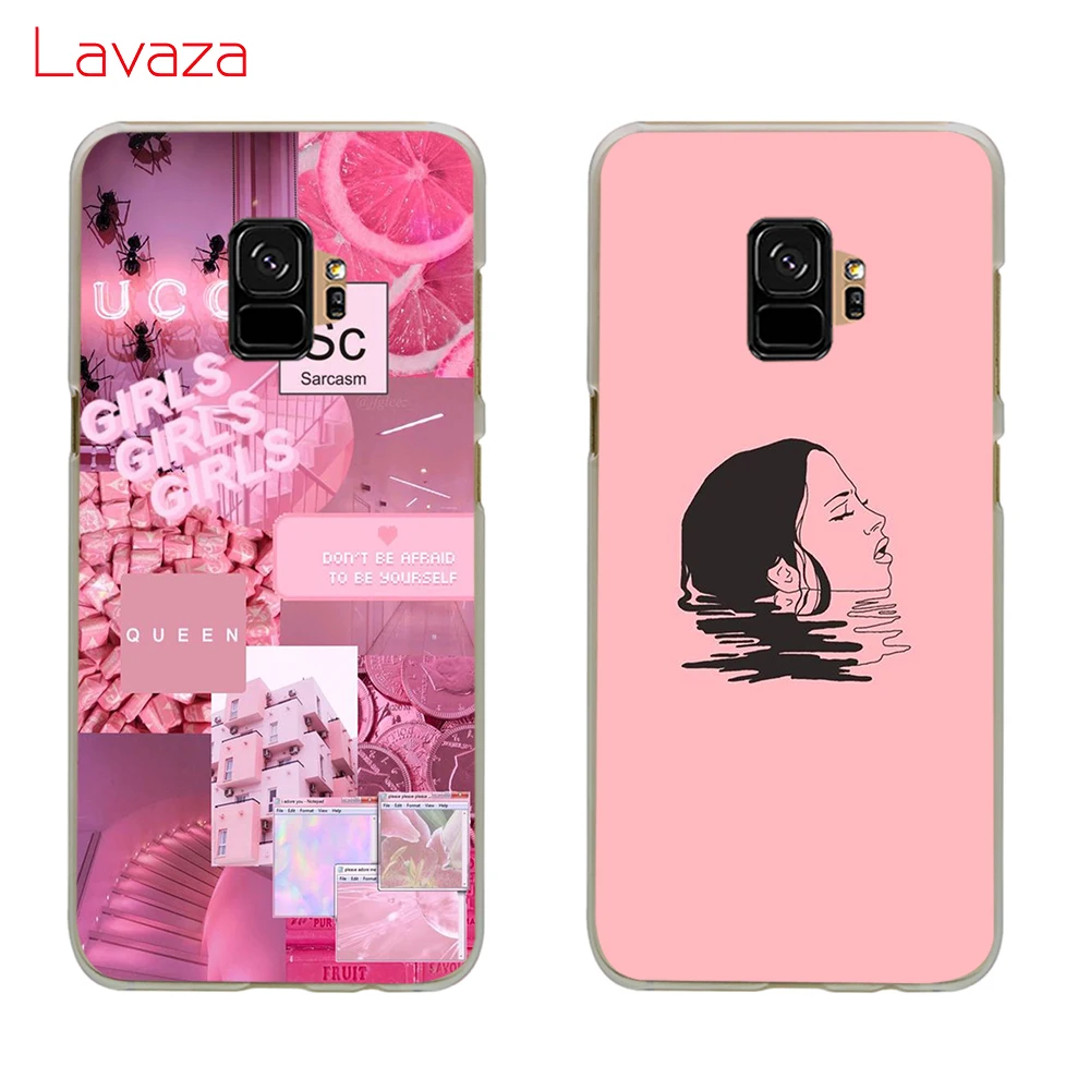 Розовый эстетический жесткий чехол для телефона Lavaza Samsung Galaxy A10 A30 A40 A50 A70 M10 M20
