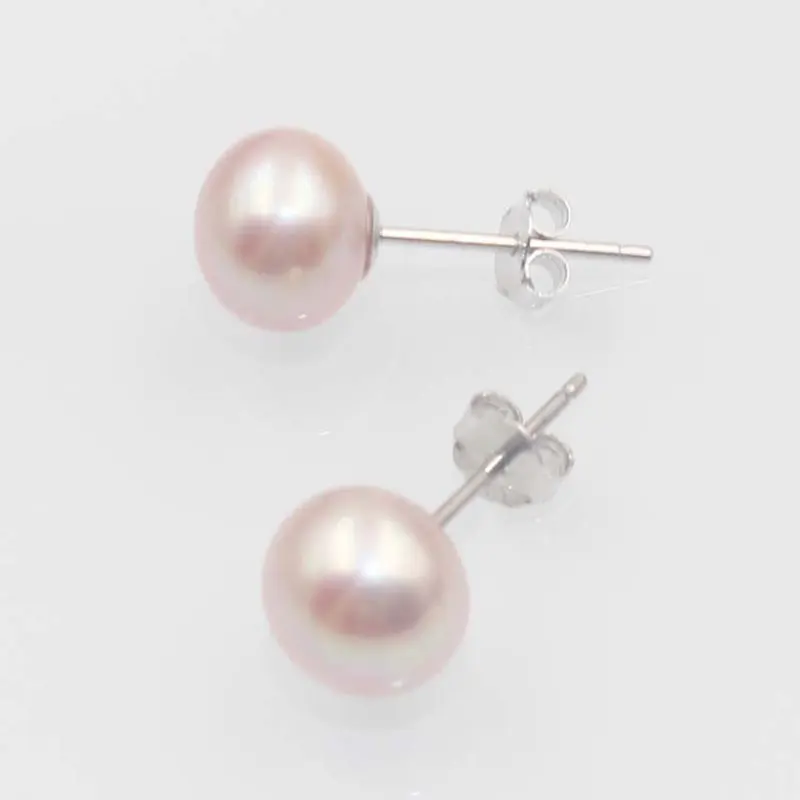 5-6mm pink CHUKUI элегантные рождественские гипоаллергенные серьги-гвоздики из серебра 925 пробы с натуральным пресноводным жемчугом 8 мм серьга с жемчугом Ювелирные изделия - Окраска металла: 5-6mm pink