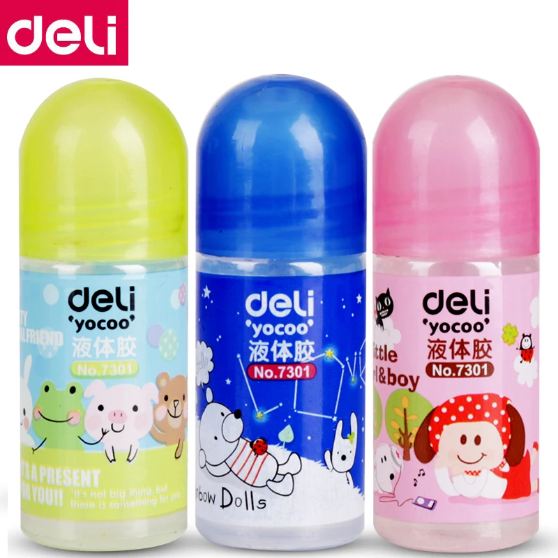 6 шт./кор. Deli 7301 мини клей для воды 35 мл жидкий офиса дома школы студентов оптовая