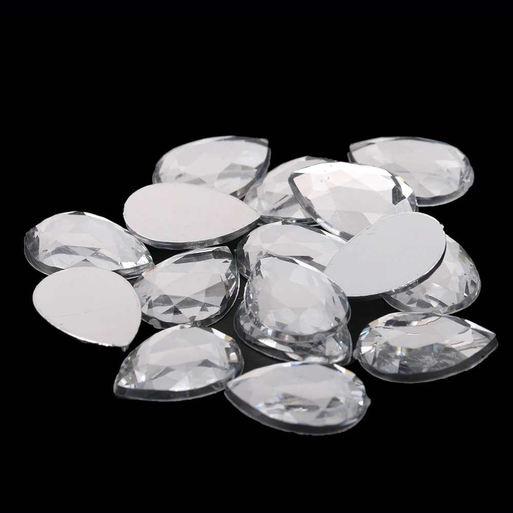 Три размера акриловые стразы плоская задняя часть плоские грани кристалл без