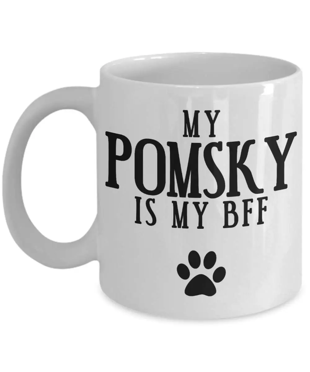 Кружка My Pomsky is my bff для влюбленных собак уникальный подарок на день рождения новая