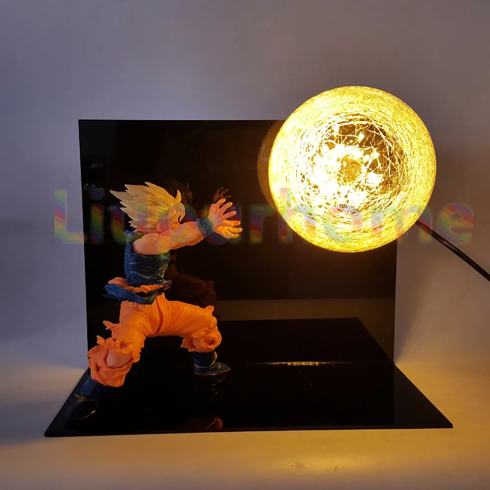Dragon Ball лампы Son Goku kamehameha сцены Lampara «Жемчуг дракона» с рисунком из аниме «Драконий жемчуг зет» светодиодный Электрический Ночной светильник Настольная лампа Сон Гоку Luminaria игрушки