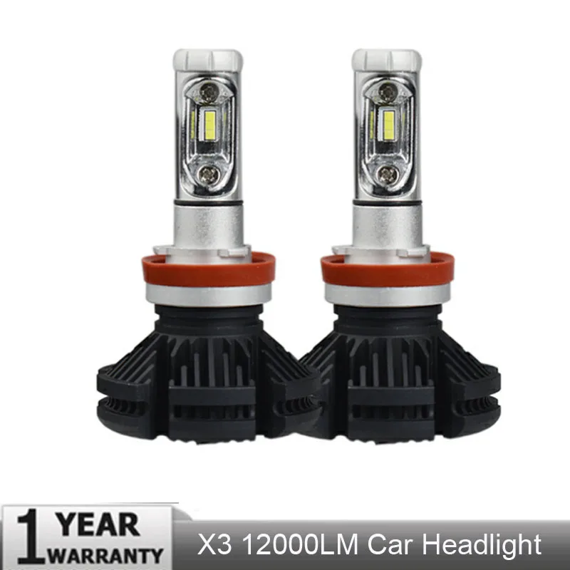 2 шт. X3 ZES H4 H7 светодиодная лампа для автомобильных фар 3000 K/6500 K/8000 K желтая белая