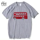HanHent красный автобус Футболка мужская 2018 модные трендовые футболки Короткие с круглым вырезом белая футболка с милым принтом мужские хлопковые топы для мальчиков TH5346
