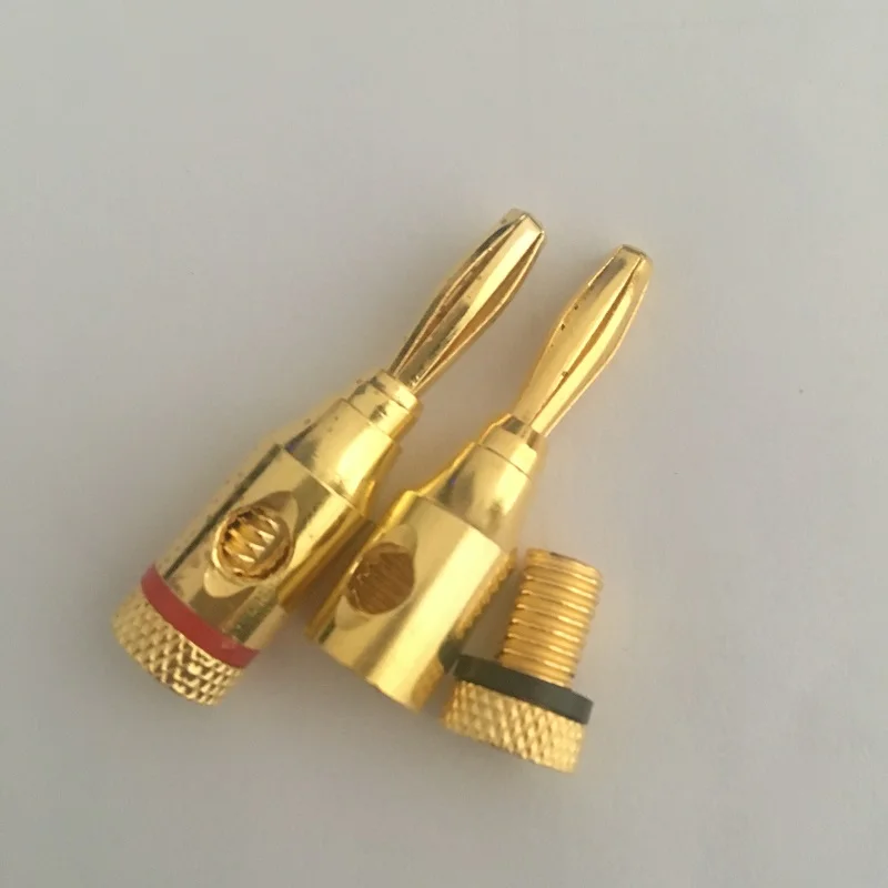 4 шт./пакет позолоченный не паяльный музыкальный кабель для динамика мм банановый