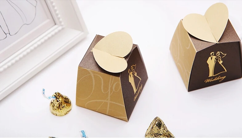 Романтический подарок мешок Кофе Цвет элегантные роскошные украшения лазерная