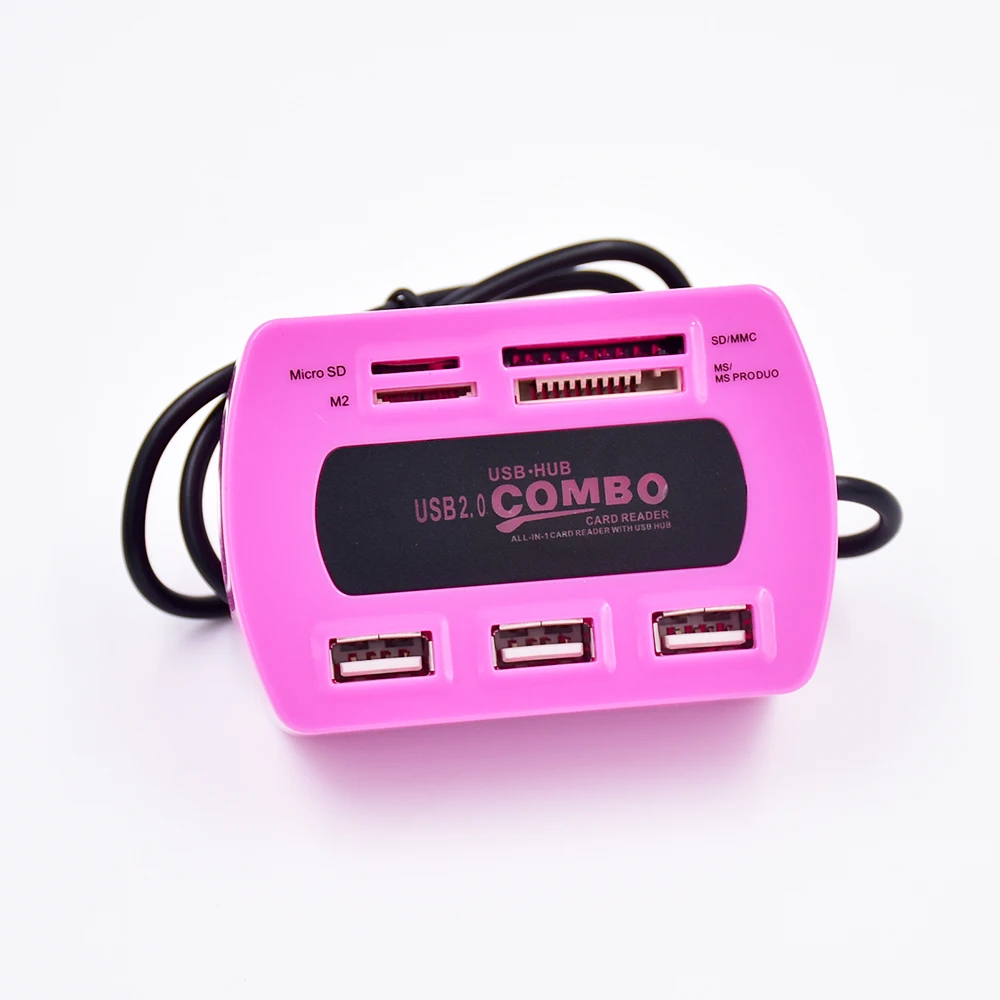 Twofro usb-хаб 2,0 3 порта Combo MS TF Micro SD кард-ридер слот USB мульти все в одном USB разветвитель кабели для ноутбука Macbook
