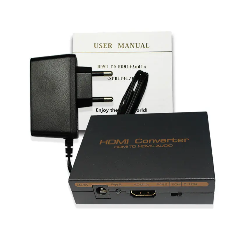 HDMI аудио экстрактор конвертер сплиттер HDMI к HDMI Spdif L/R стерео Поддержка Full-HD 1080P для HDTV Blu-Ray DVD