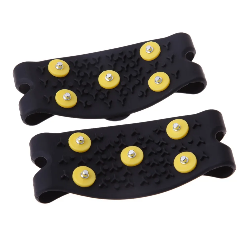 Зимние Нескользящие скобы для снега 5 шипов мужские и льда обувь ходунки катания