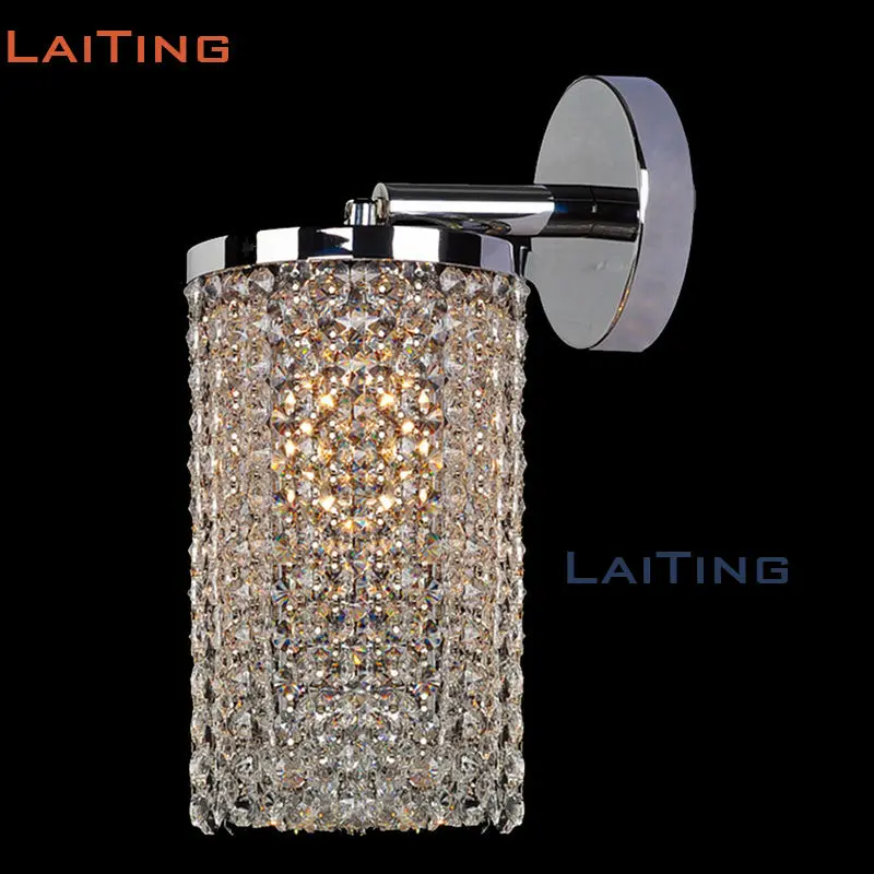 Осветительный светильник с тремя головками Современный хрустальный настенный