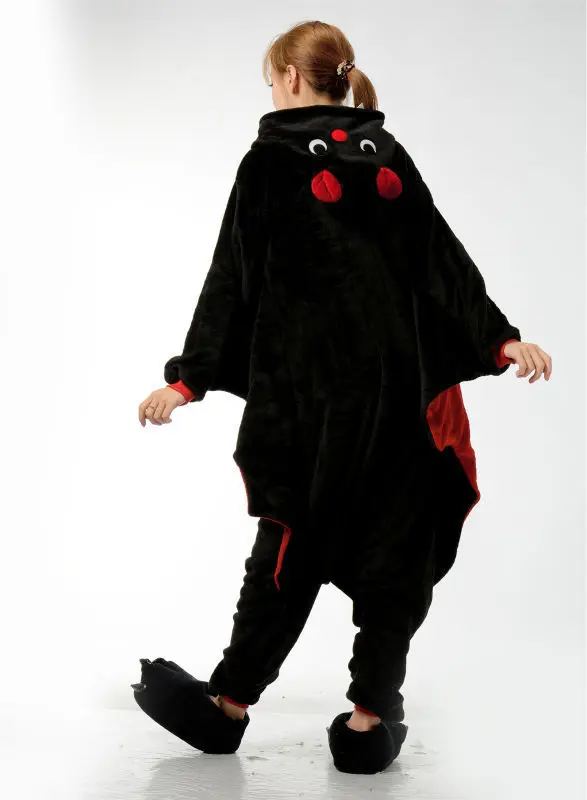 Пижама комбинезоны для мужчин и женщин с мультяшным принтом летучая мышь