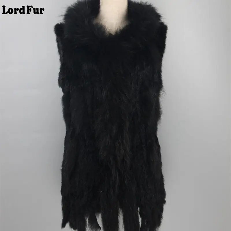 (TopFurMall) женский модный жилет из натурального кроличьего меха с капюшоном и