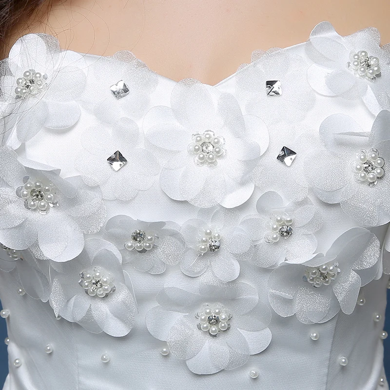 Халат Де Вечер Роскошный 2017 Без Бретелек С Плеча Белые Кружева Цветы Вернуться