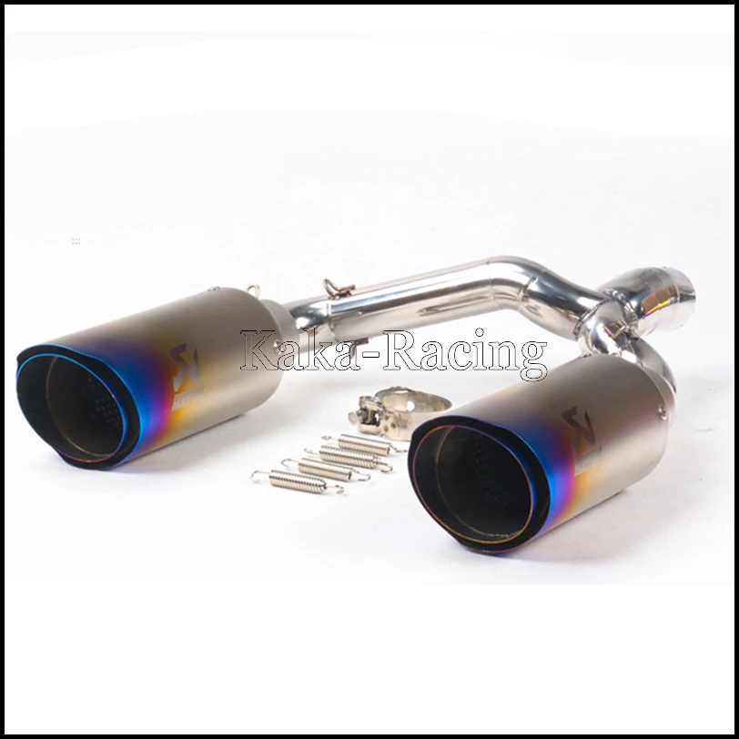 Мотоцикл без шнуровки выхлопная система для Suzuki GSR 400 BK 600 Akrapovic глушитель средней