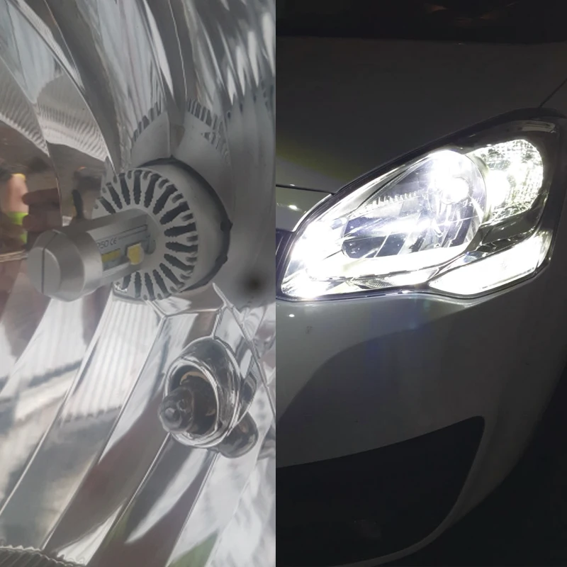 Лампа для Фар H4 led HB2/9003 Hi/Lo H7 H11 9005 HB3 9006 HB4 80 Вт, светодиодные фары для автомобиля, высокая мощность, белый цвет, 6000 K, автостайлинг
