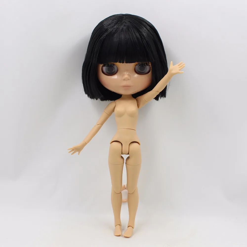 

ICY DBS Blyth doll joint body TAN skin black short hair with bangs 1/6 bjd 30cm toy girls gift