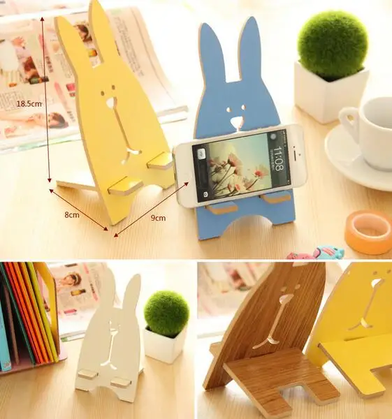 Держатель для мобильного телефона с кроликом джейлбрейком Корейский Деревянный
