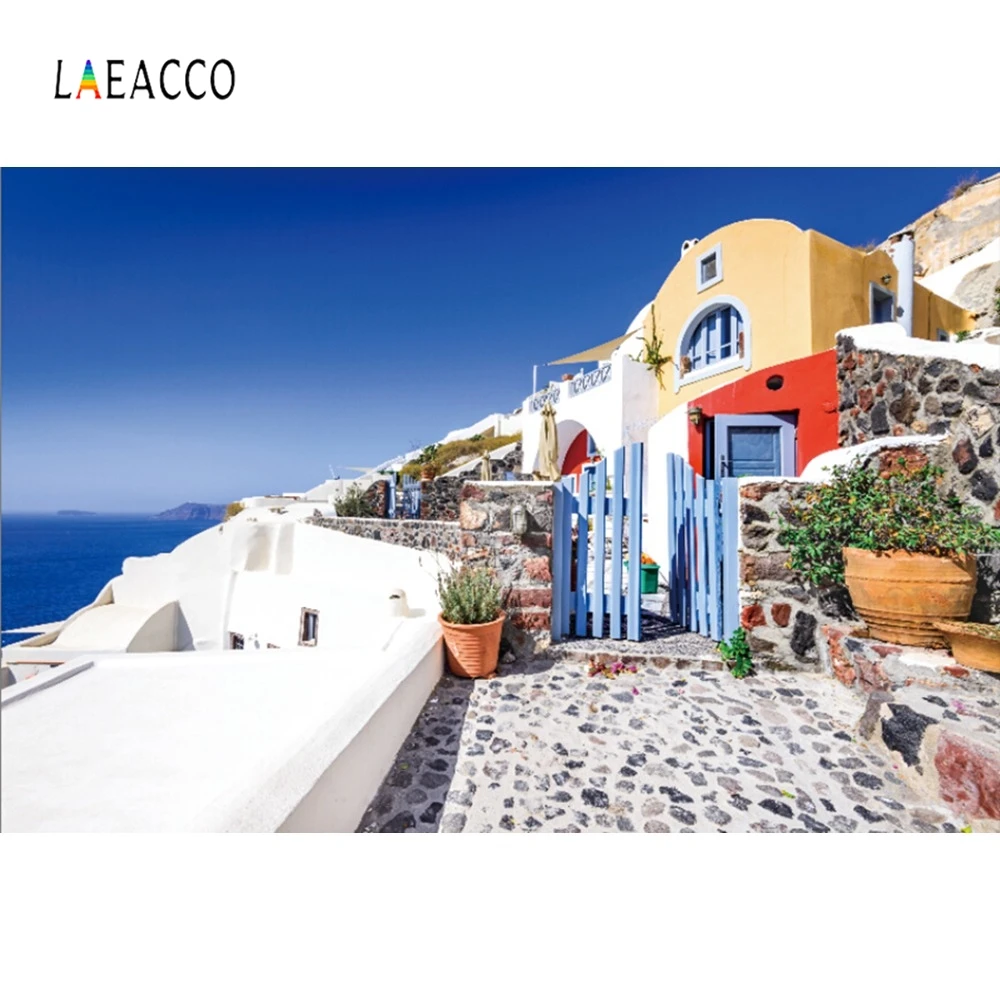 Laeacco фотофоны Приморский Пейзаж дом отдых индивидуальные фотографические фоны для вечерние фотостудии