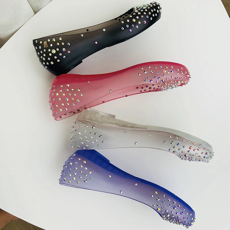 Женские сандалии без застежки Melissa разноцветные мягкие повседневные пляжные из