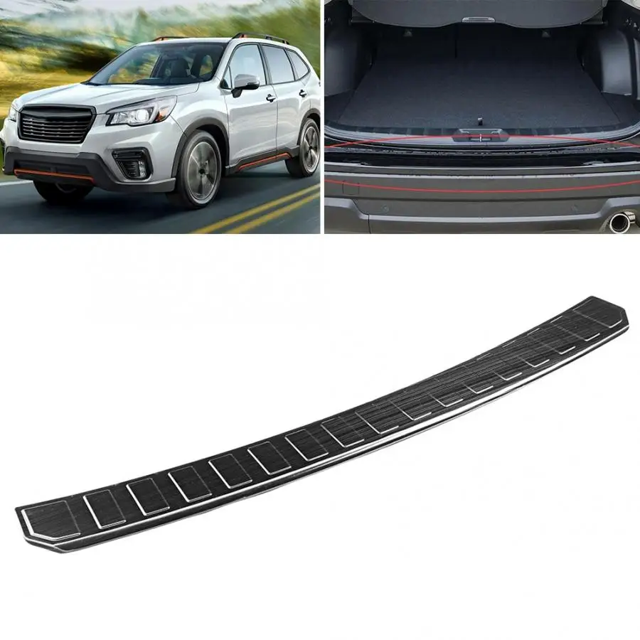 Автомобильный задний Внешний бампер крышка багажника подходит для Subaru Forester SK нержавеющая сталь задняя внешняя крышка багажника