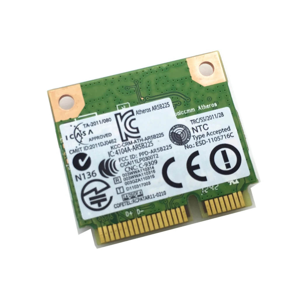 Для V1440 1450 1540 1550 DW1703 AR5B225 802 11 b/g/n Беспроводная 300M и поддержка Bluetooth 4 0 Combo Mini PCI-E Card |