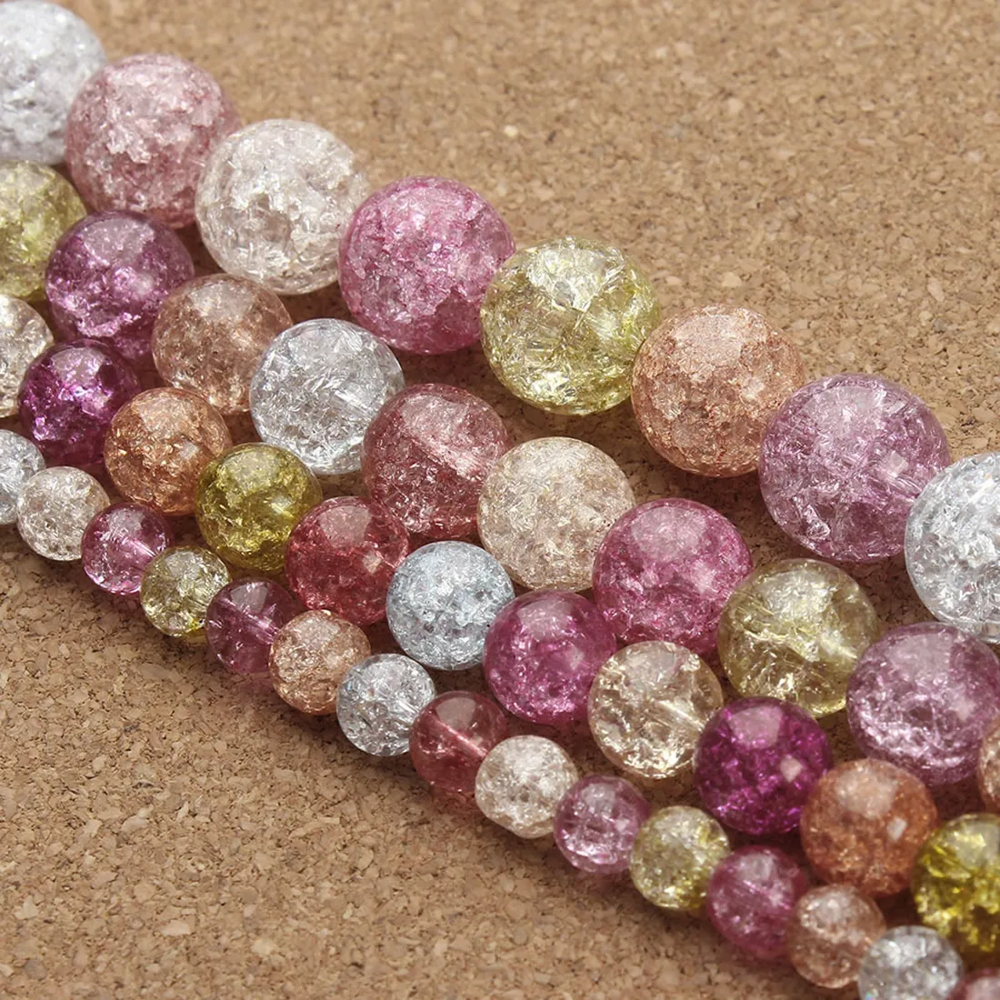 Подарки для женщин бусины кракле стеклянные оптовая продажа серьги гвоздики с