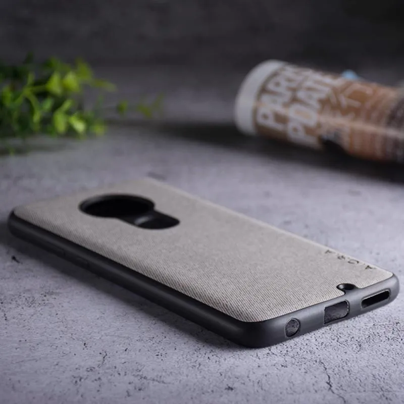 Текстильный чехол для Motorola Moto G7 Plus G8 Play One Macro Мягкий ТПУ силиконовый материал и
