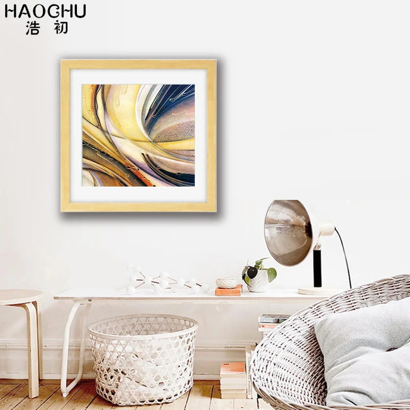 HAOCHU картины Настенные огненные облака абстрактная изгибаемая графика