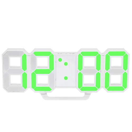Светодиодный настенные часы 12 H/24 H с будильником и функцией повтора, регулируемый ночник, светильник, настольная лампа, светодиодный, настольные часы - Цвет: GREEN