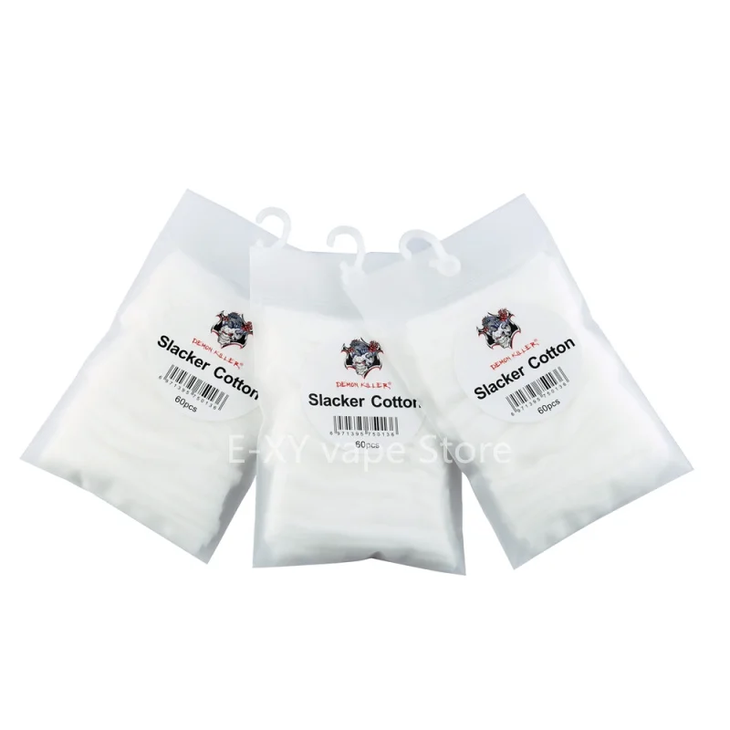 

DemonKiller 60Pcs/Bag RBA RDA Cotton for Electronic Cigarette No Bleach Healthy Slacker Cotton Huge Vapor RDA RDTA Atomizer Coil
