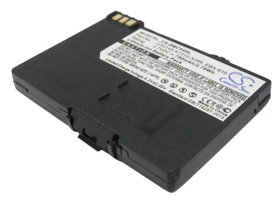 EBA 510 аккумулятор Cameron Sino 750 мАч для Siemens A51 A52 A55 A56 A57 A60 A62 A65 A75 C55 C56 C60 C61 C70 C71