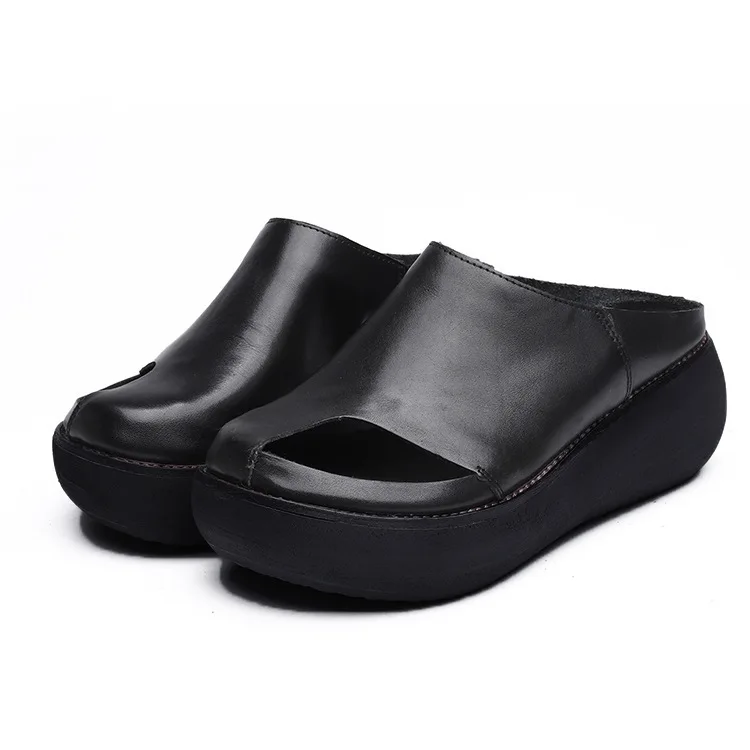 Женские шлепанцы из натуральной кожи женские сандалии ручной работы женская